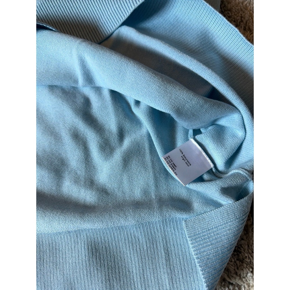 Akris Punto Schurwolle Virgin Wool Light Blue Sweater - Picture 4 of 6